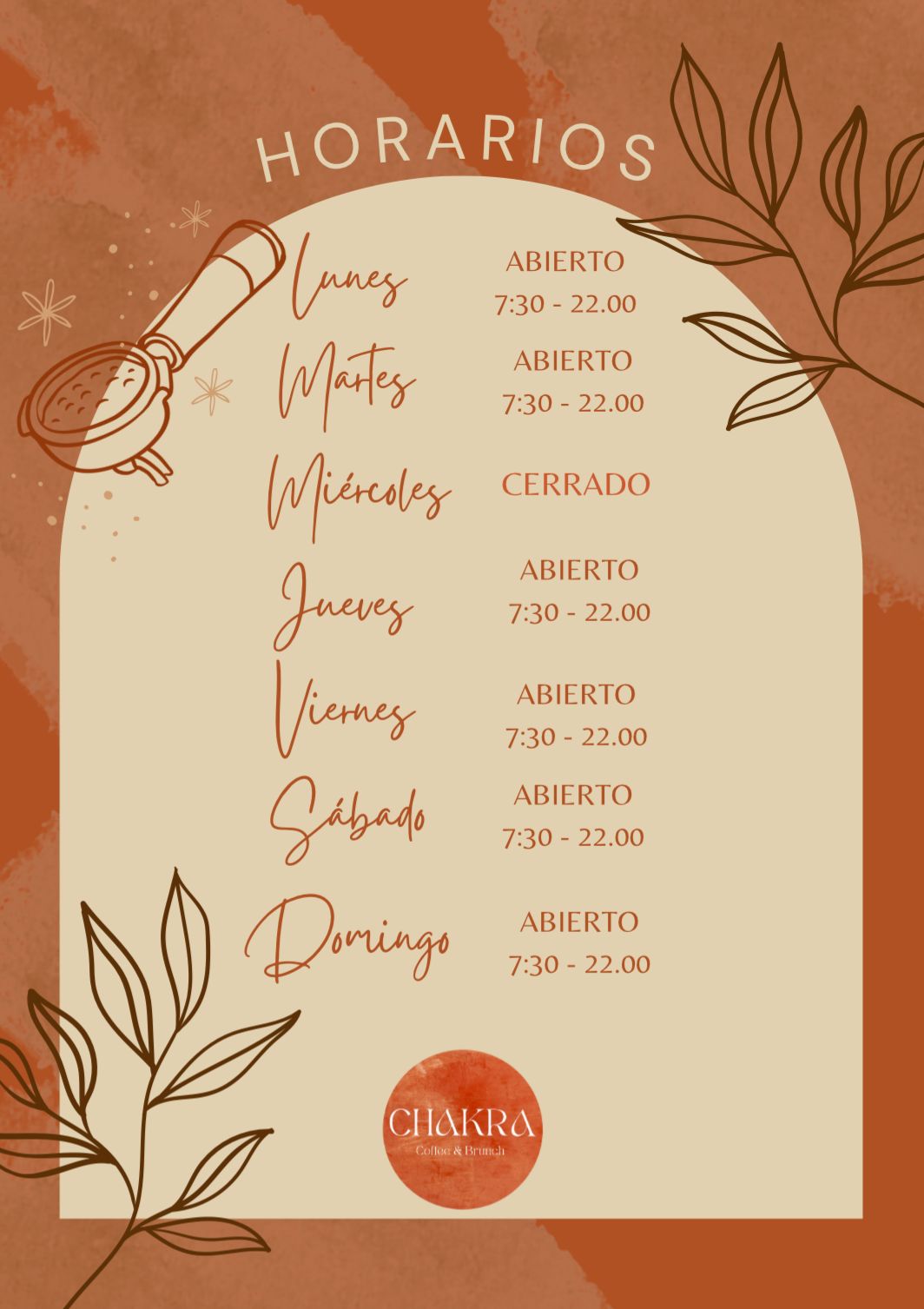 Horario Chakra Coffee & Brunch